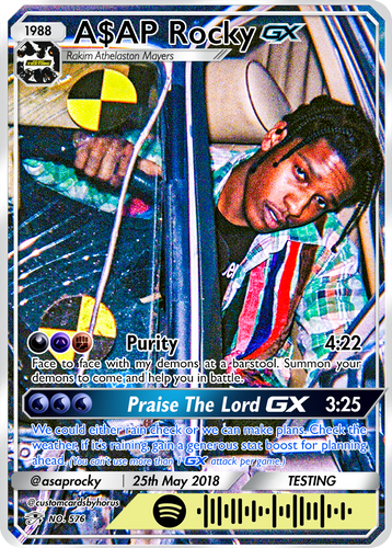 asap rocky pokemon cards Sir Smoke-A-Lot Pokemon Card