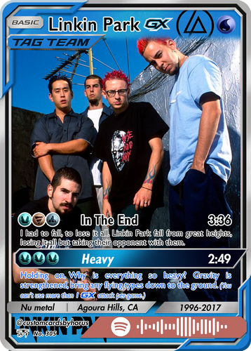 Linkin Park Holographic Trading Card | Customcardsbyhorus