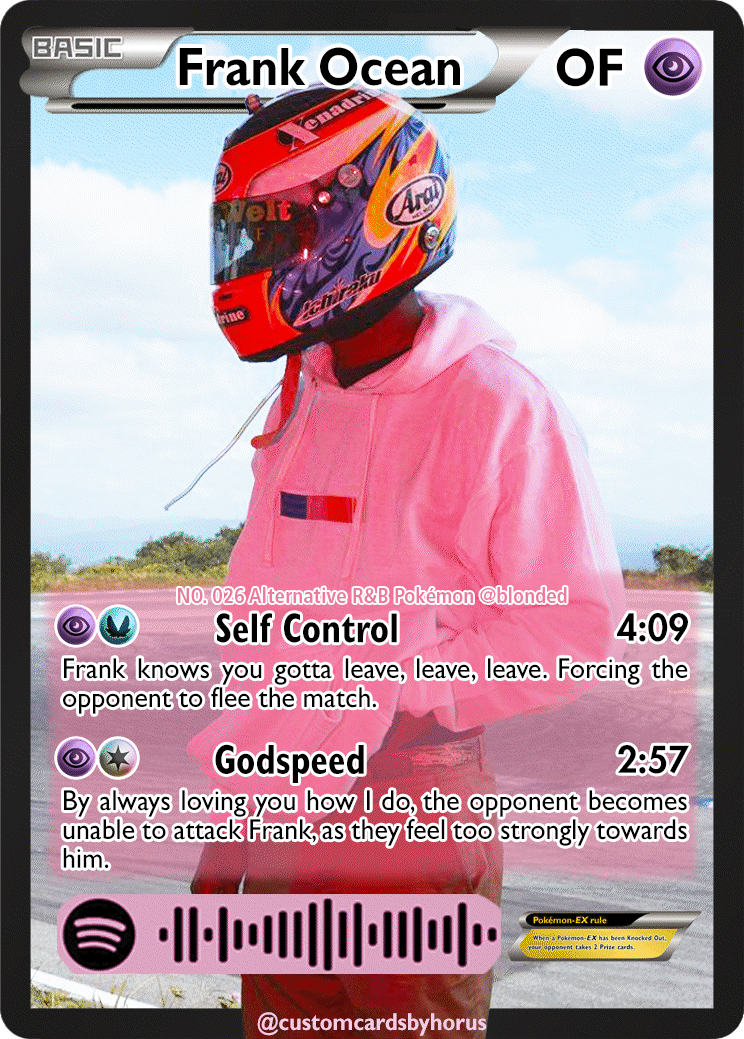 frank ocean様 Frank Ocean Holographic Trading Card | customcardsbyhorus
