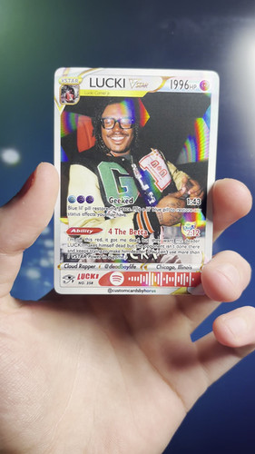 lucki pokemon card LUCKI Holographic Trading Card