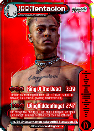 XXXTentacion Holographic Trading Card | customcardsbyhorus XXXTentacion Holographic Trading Card | customcardsbyhorus