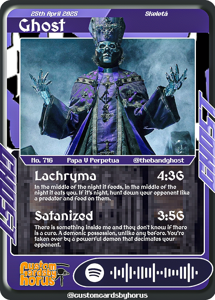 Ghost Holographic Trading Card | customcardsbyhorus