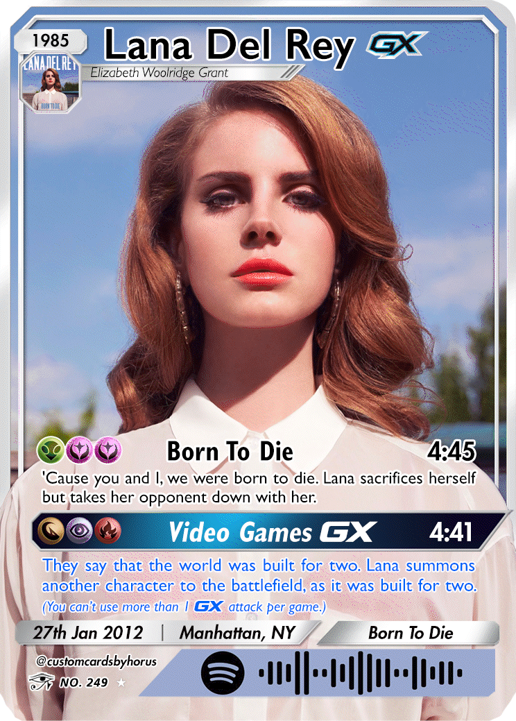 Lana Del Rey Holographic Trading Card