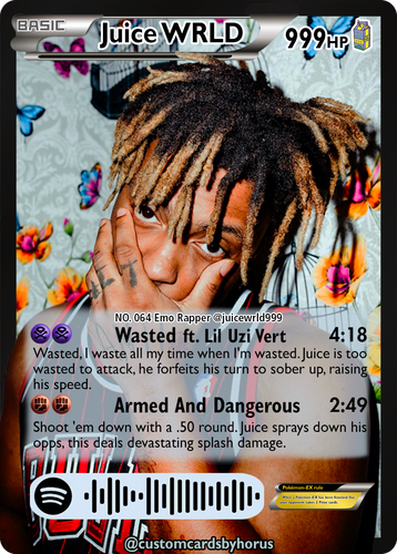 Juice WRLD Holographic Trading Card | customcardsbyhorus
