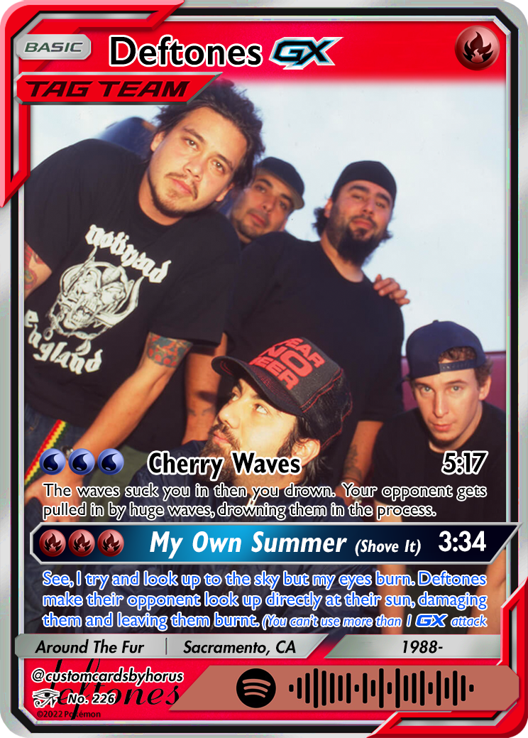 Miniatura: Deftones band holographic trading card
