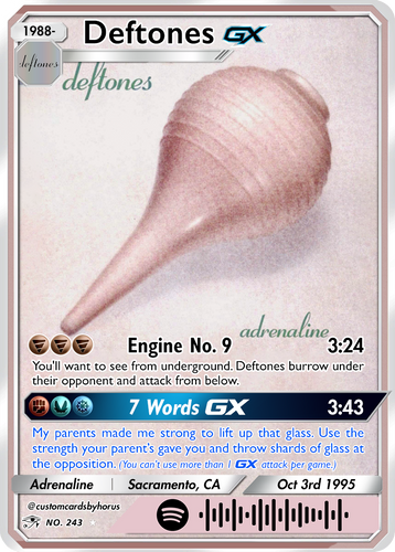 Deftones Holographic Trading Card | customcardsbyhorus Deftones Holographic Trading Card | customcardsbyhorus