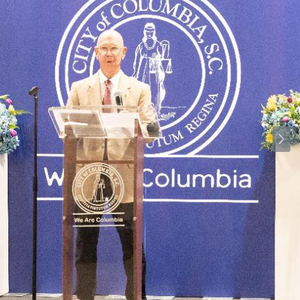 CCN President Harrison Greenlaw presenting awards.