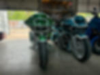 Custom painted Harley Davidson motorcycles