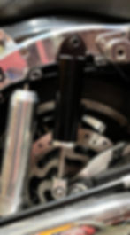 Thumbnail: Motorcycle rear suspension with brake caliper