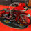 Thumbnail: Custom red motorcycle on display