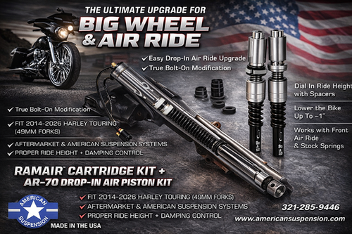 AR-70 Front Air ride for 1989-2025 41mm and 49mm forks | American
