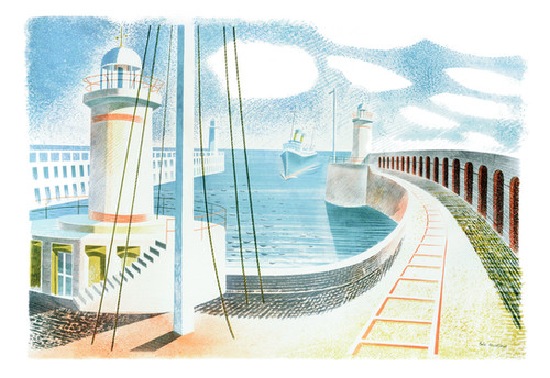 Newhaven Harbour Print by Eric Ravilious | Eric Ravilious Prints