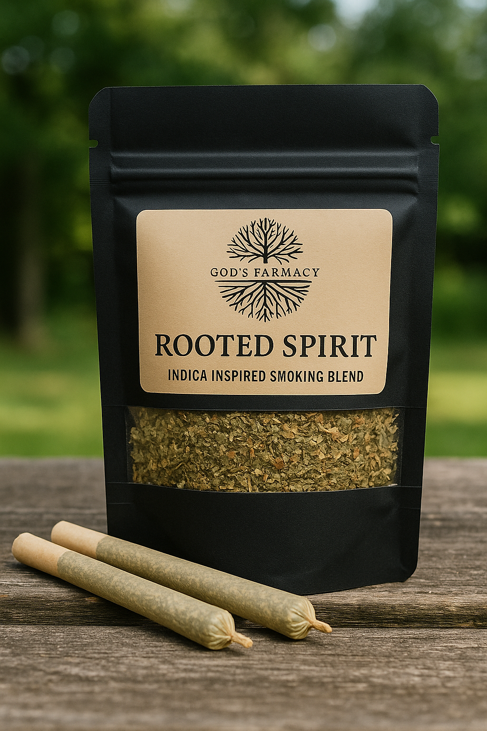 Rooted Spirit: Indica Inspired Smoking Blend, 2oz