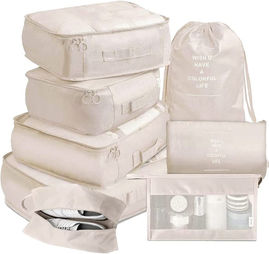 bolsas organizadoras de viaje andrea leos beige nude aesthetic