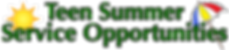 Teen Summer Service Opportunities
