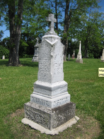 Sarah O'Boyle, Michael O'Boyle, Mary Swift O'Boyle, St. Patrick Cemetery