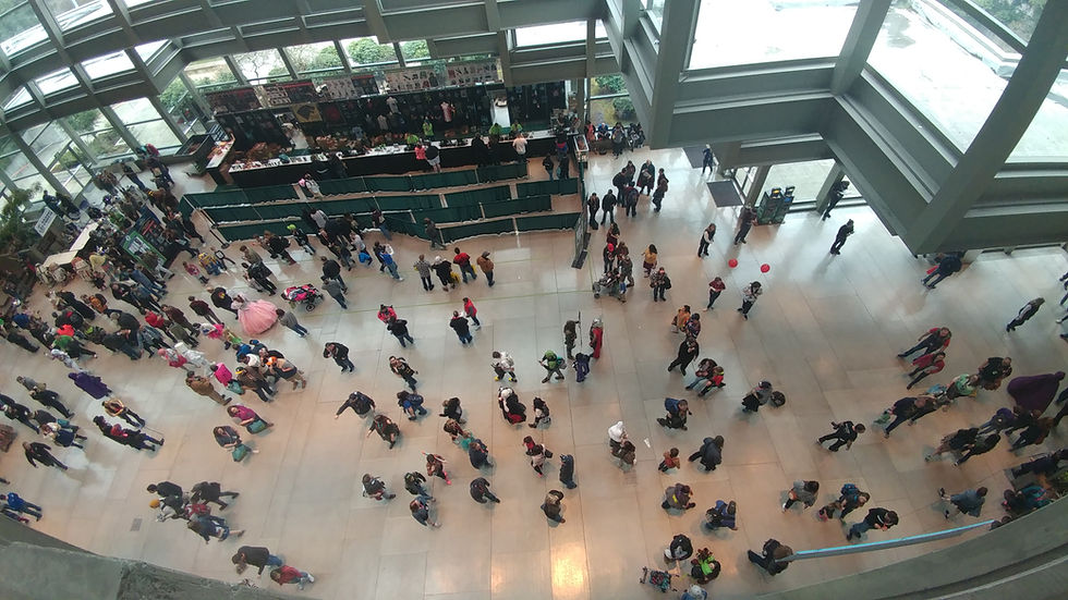 A lull in the crowds on Sunday...