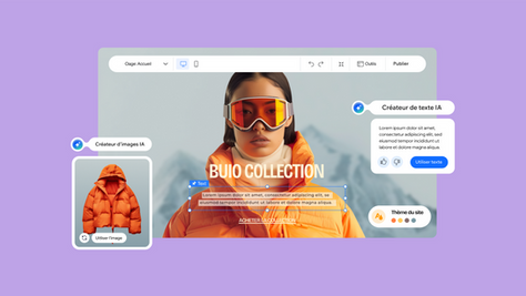 interface de site web avec wix pour présenter les alternatives à Worpress