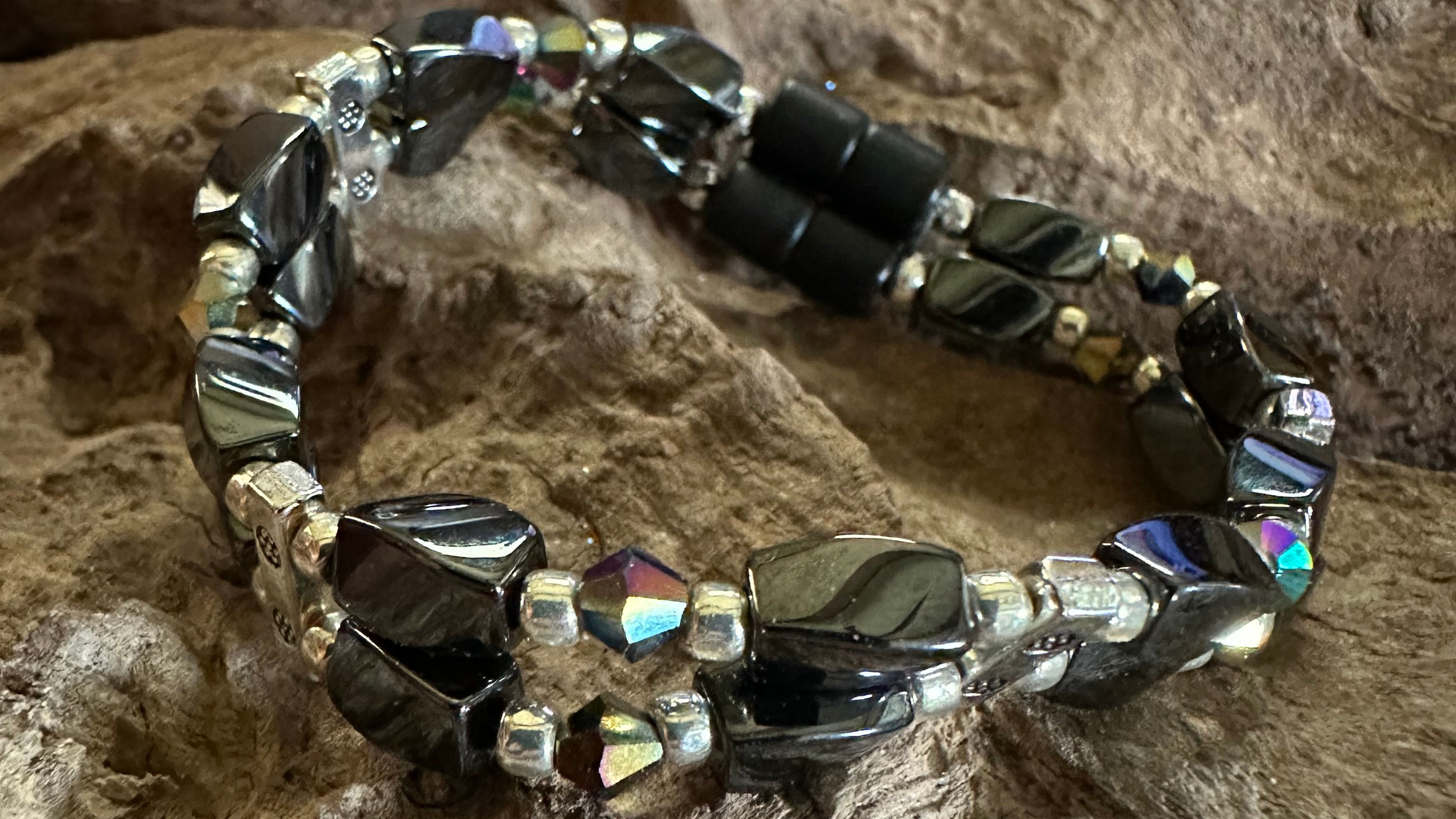 Hematite Magnetic Bracelet - 6 5/8"