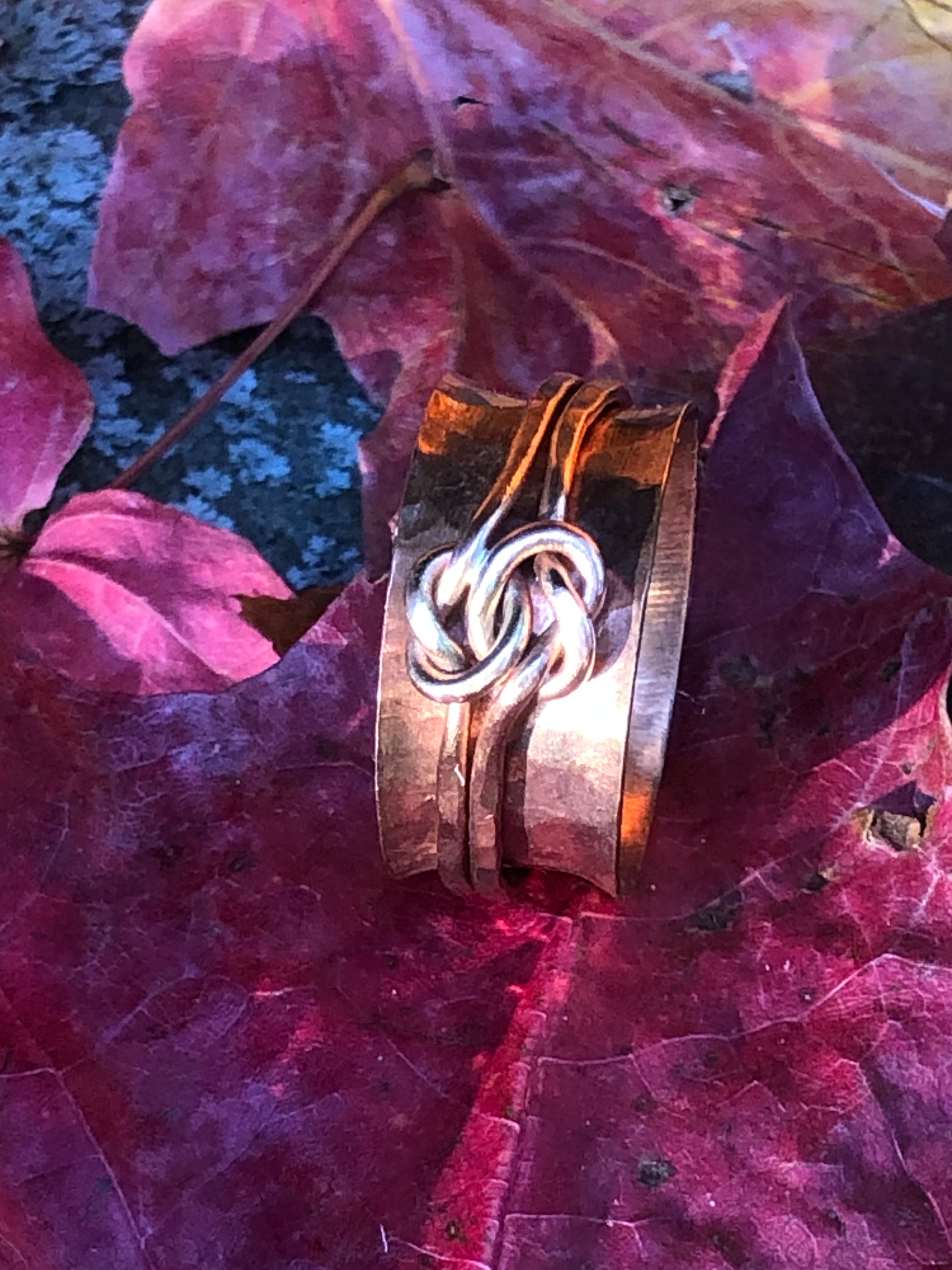 Copper w/ Love Knot Spinner Sz 10.75
