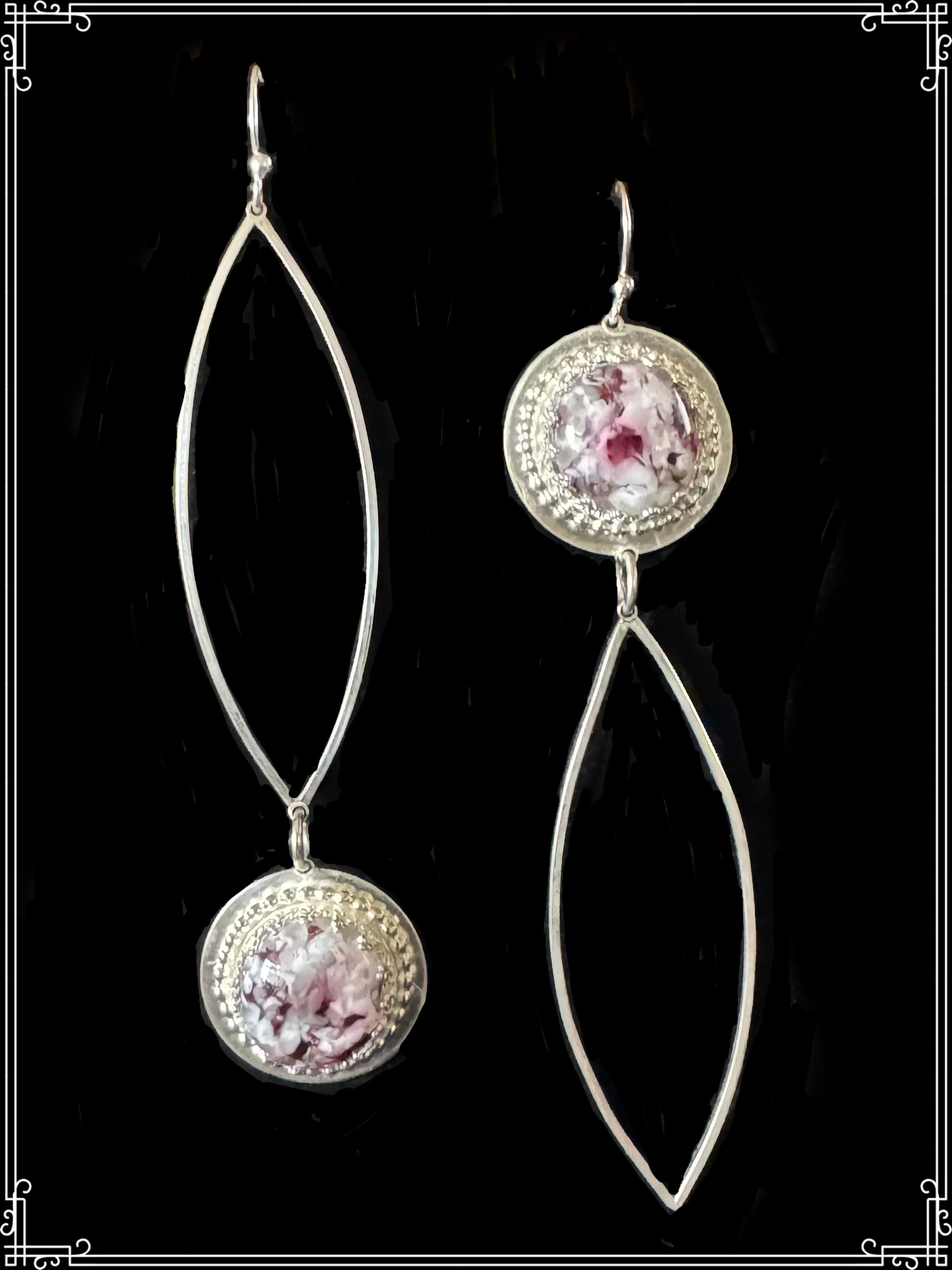 Fused Glass Up and Down Earrings