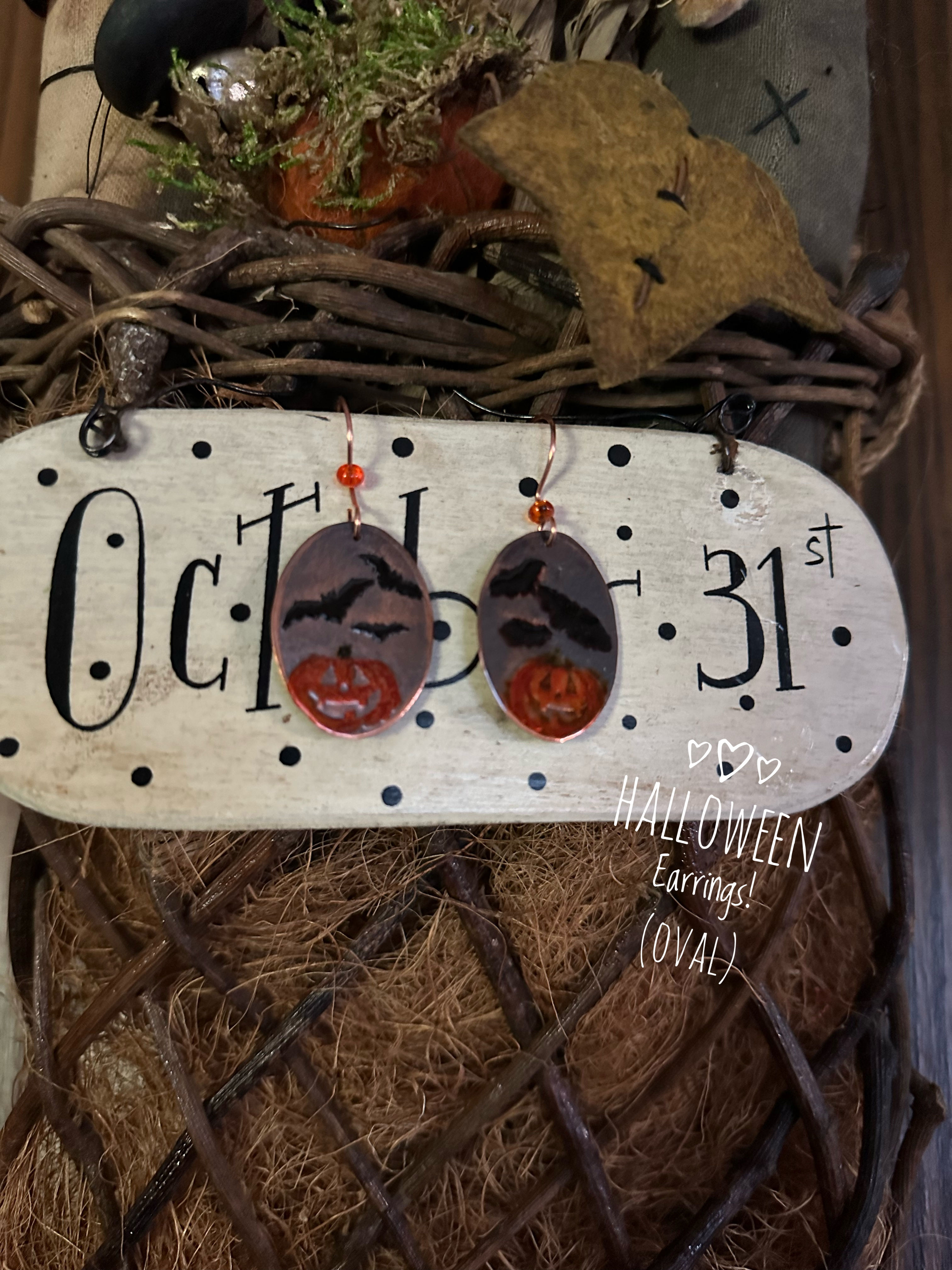Halloween  Earrings - Oval