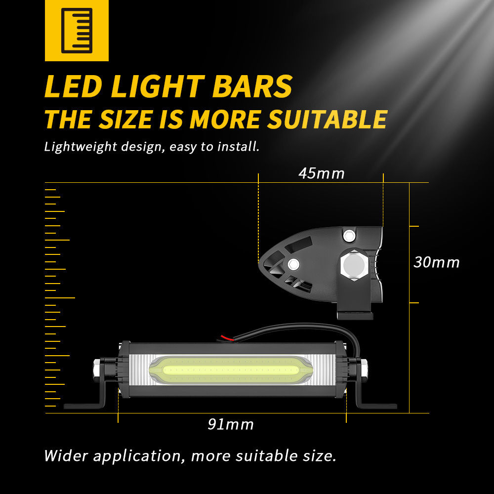 COB Car LED Work Light DRL Spotlight High Bright Waterproof Auto Offroad SUV Tru