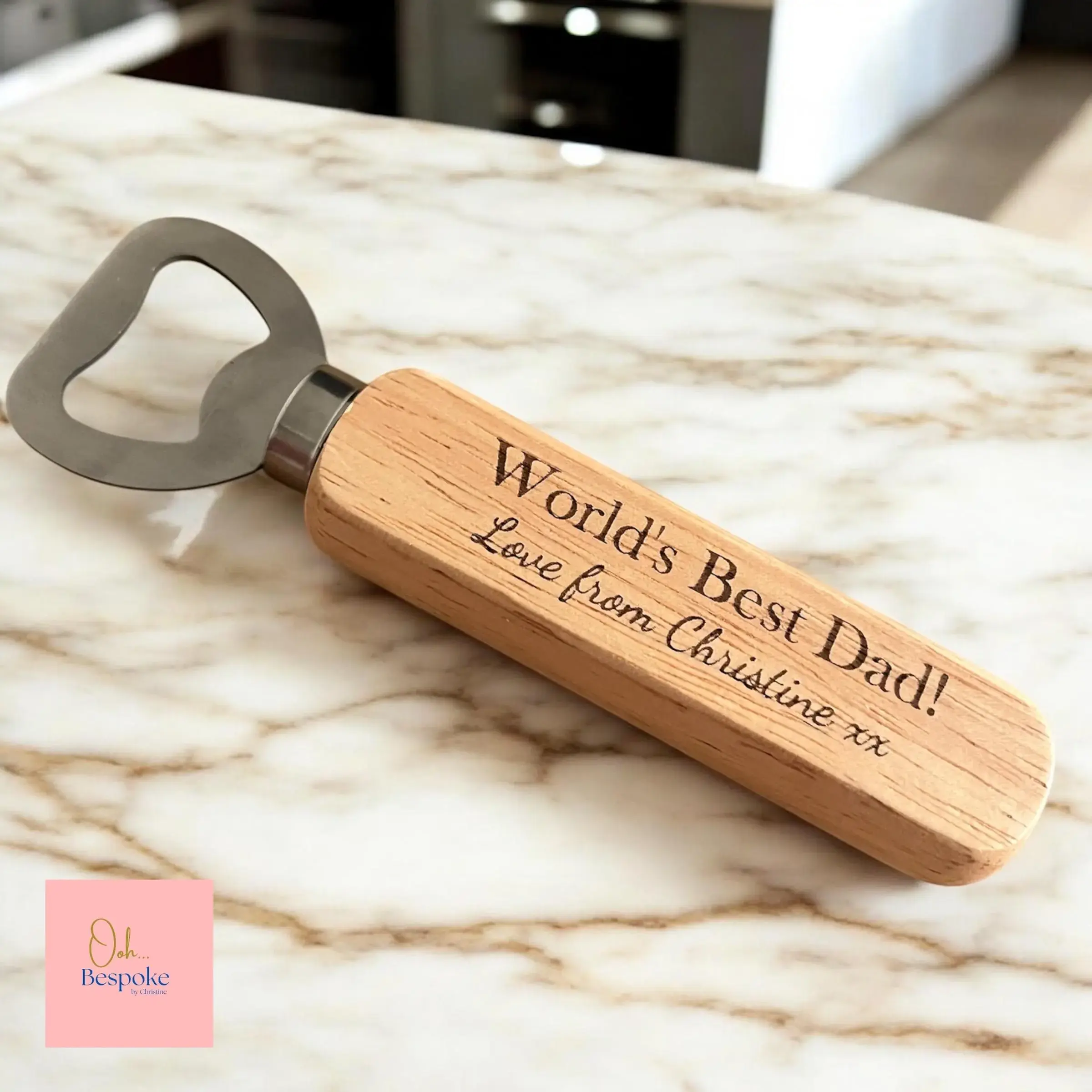 Worlds Best Dad - Personalised Wooden Bottle Opener