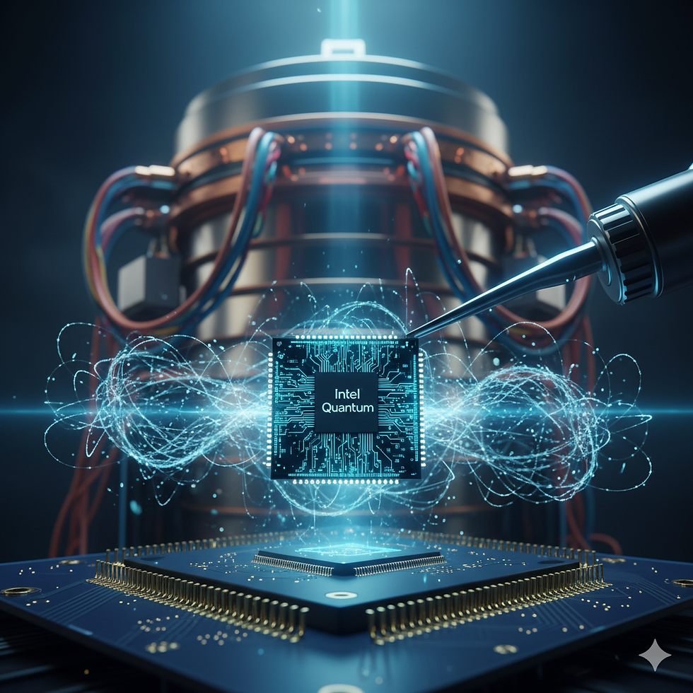 computador quântico, Intel Quantum, CPU quântica, qubits, superposição quântica, Intelá, futuro da computação, computação quântica Intel, chip quântico, InfoBrap, tecnologia, ciência, mecânica quântica, criptografia quântica, QaaS, inovação TI, Intel silicon spin qubit, quando será lançado computador quântico