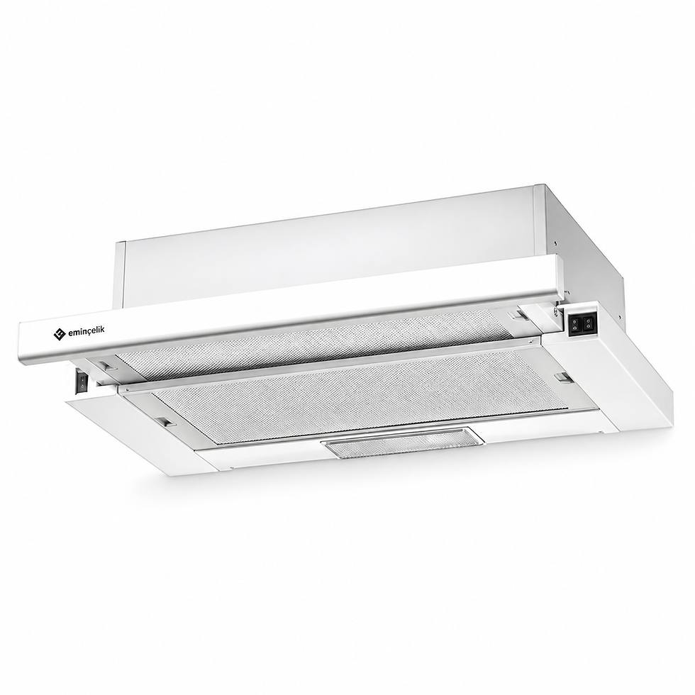 Eminçelik AS 1320 W60 Beyaz Sürgülü Aspiratör