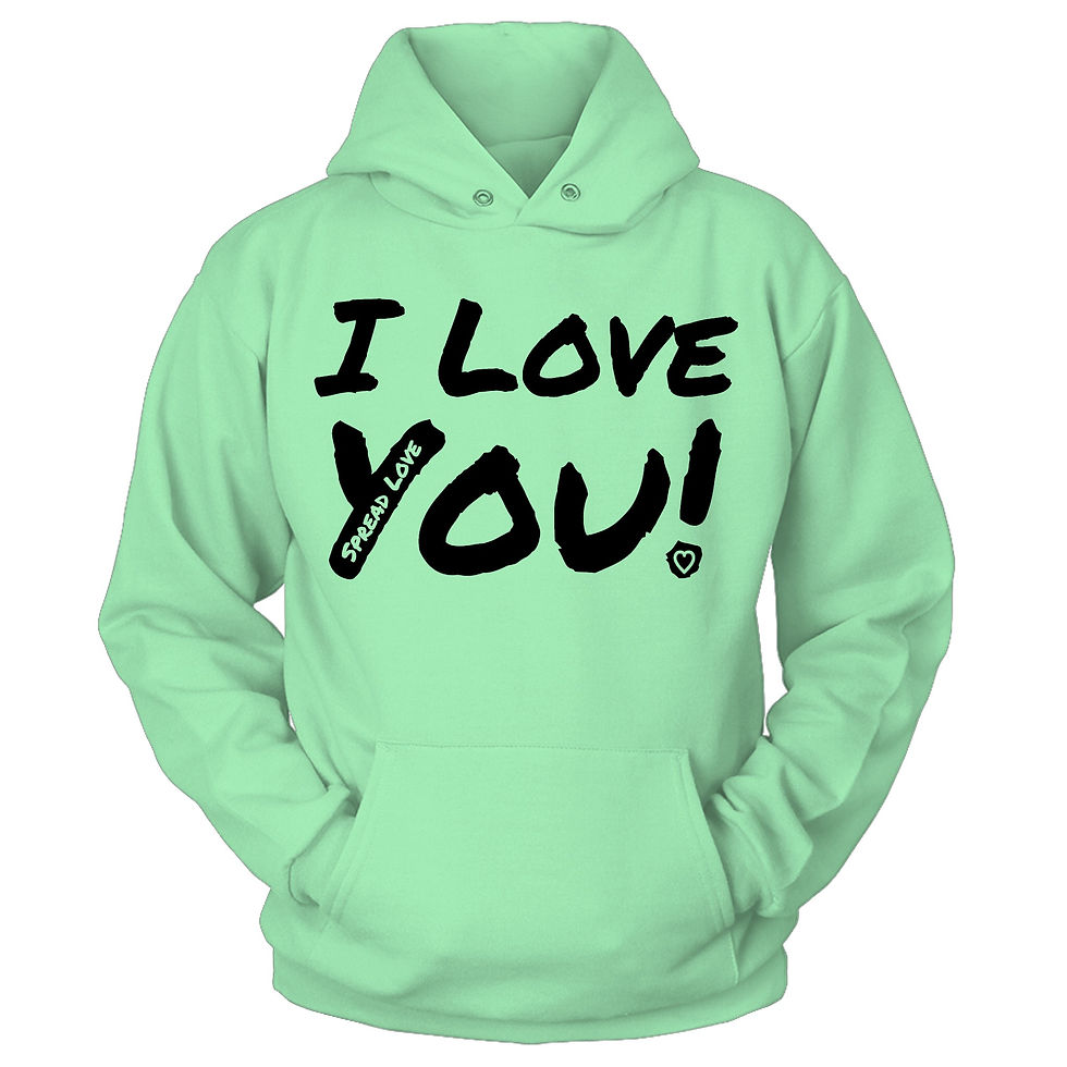Thumbnail: I Love You Hoodies w/Black Print