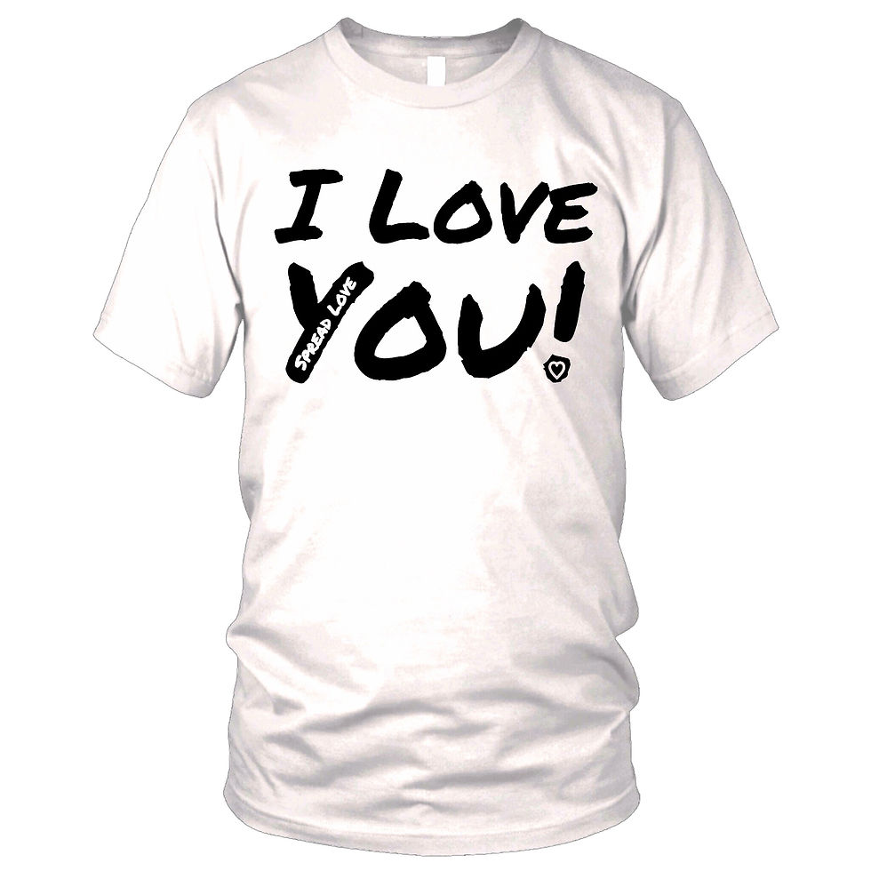 Thumbnail: I Love You T-Shirts w/Black Print