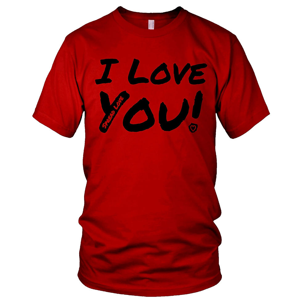 Thumbnail: I Love You T-Shirts w/Black Print