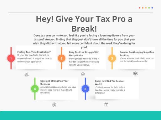 Only 6 Months until Tax Time!!