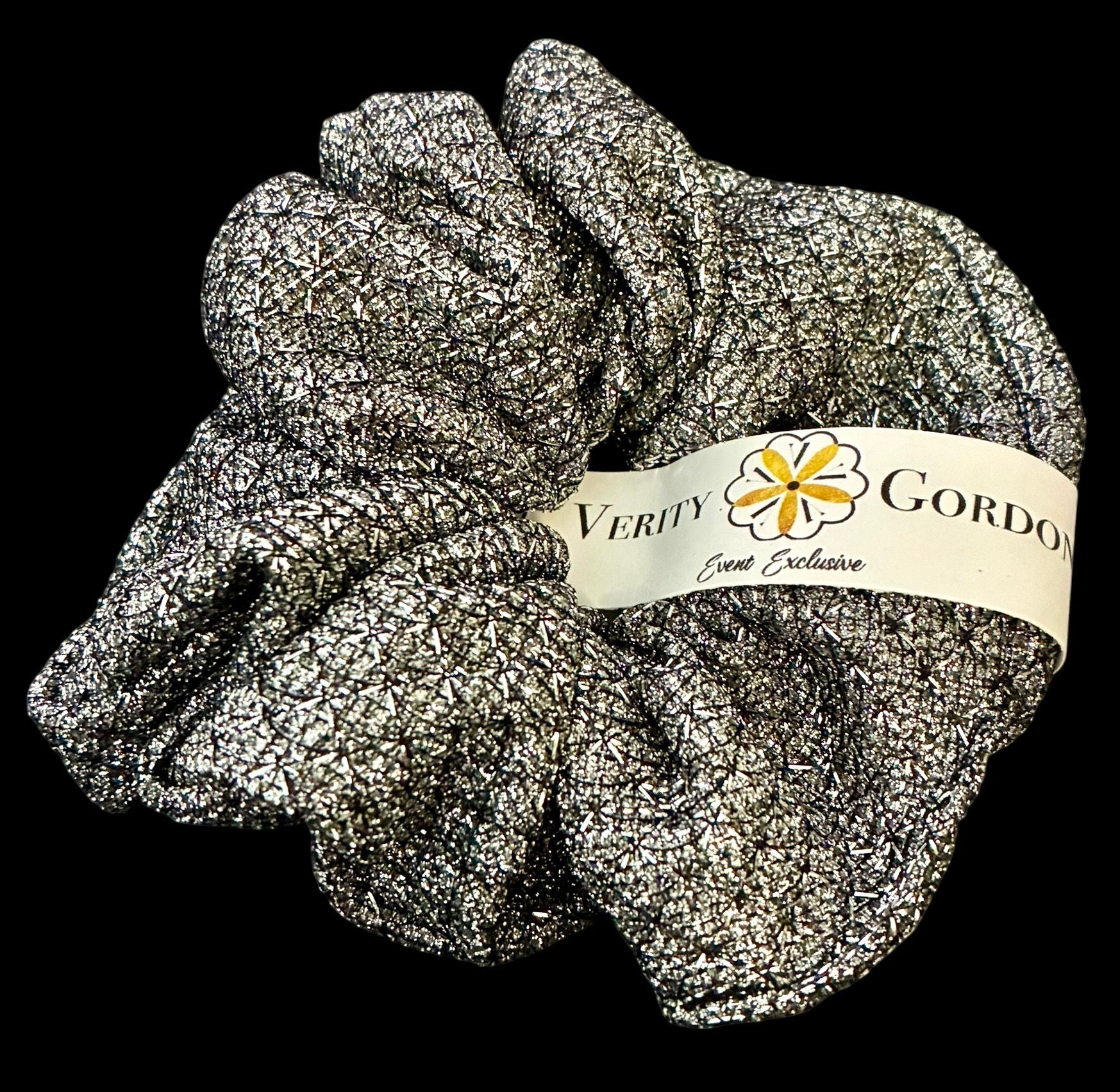Silver Diamond Scrunchie