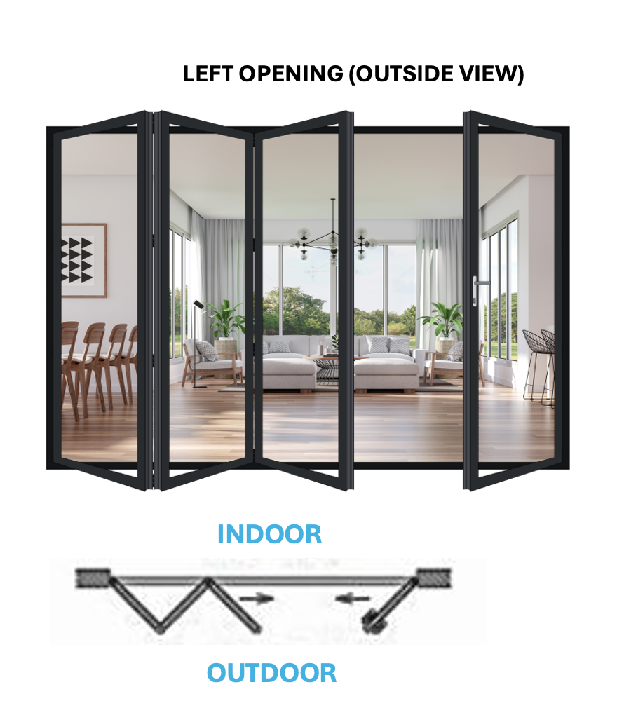 Thumbnail: BiFold Door - 4 Panel - Black