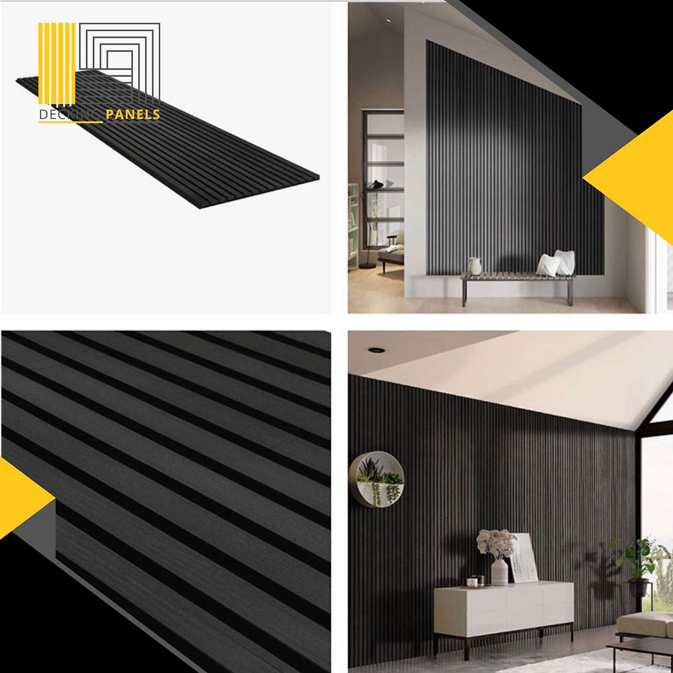 Thumbnail: Interior wall Panel - Black - Acoustic slatted
