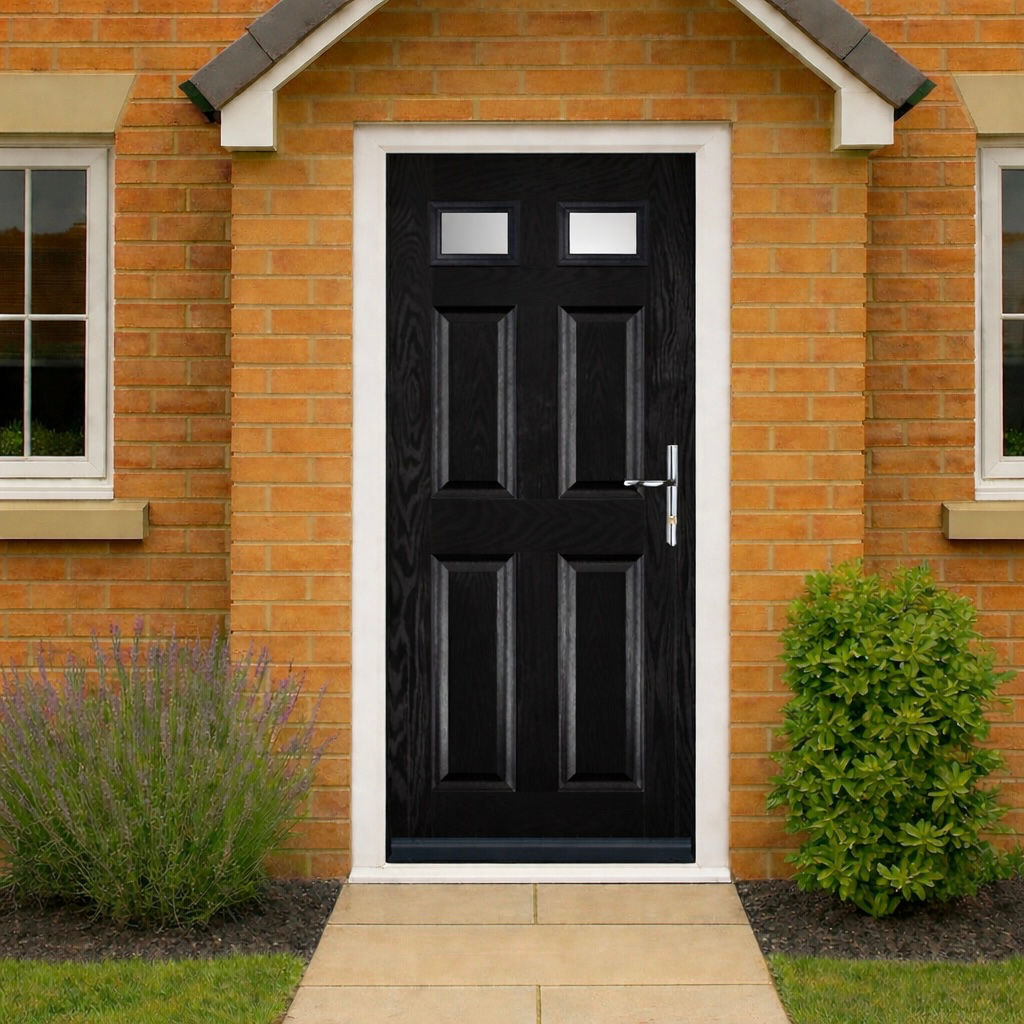 Classic Composite Door 12 - Black - Left Opening