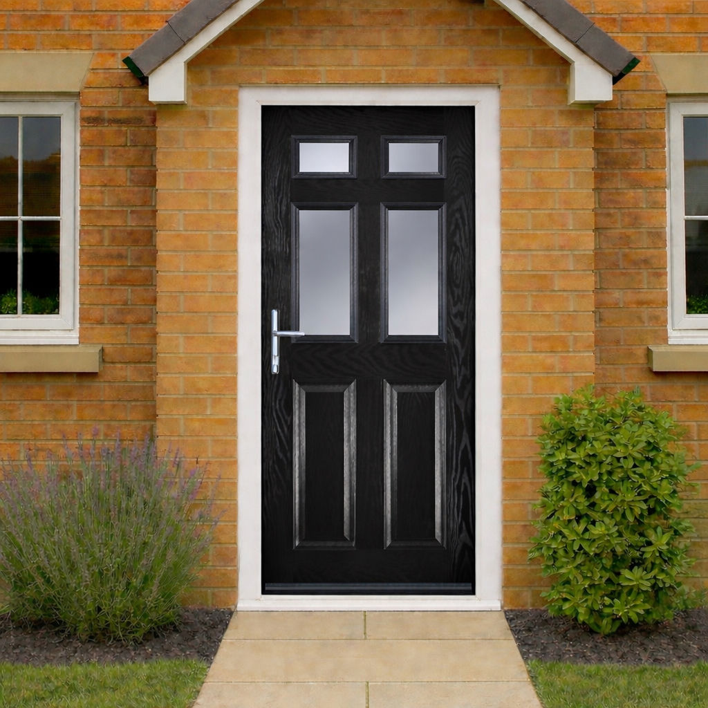 Classic Composite Door 1 - Black - Right Opening
