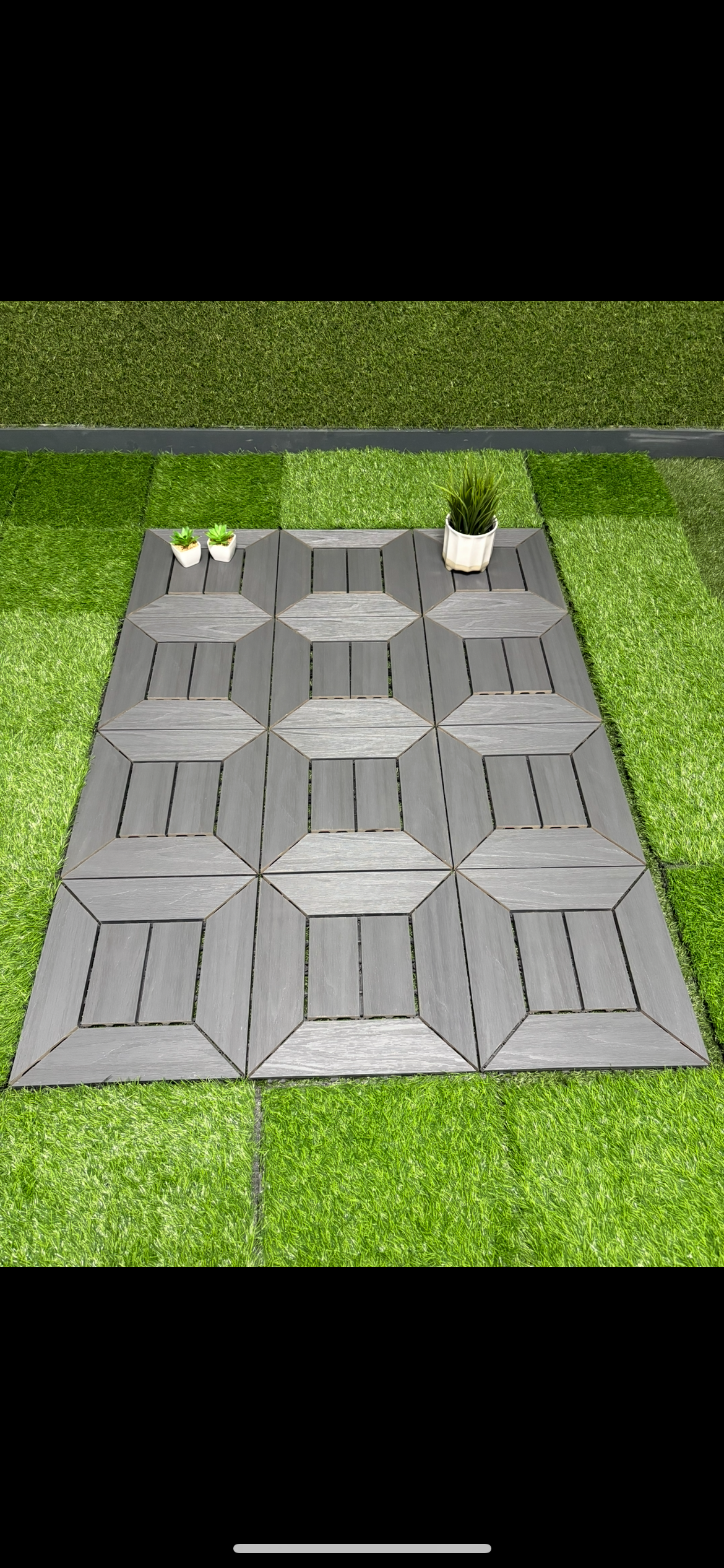DIY Decking - wood gain Flower Dark Grey - Style 2