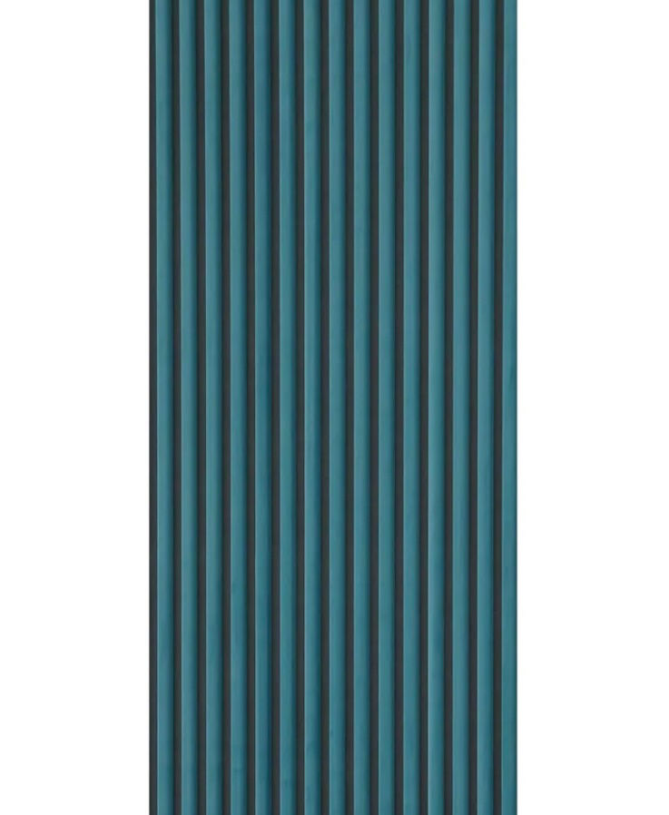 Thumbnail: Interior Curved wall Panel - Peakcock Blue - Acoustic slatted