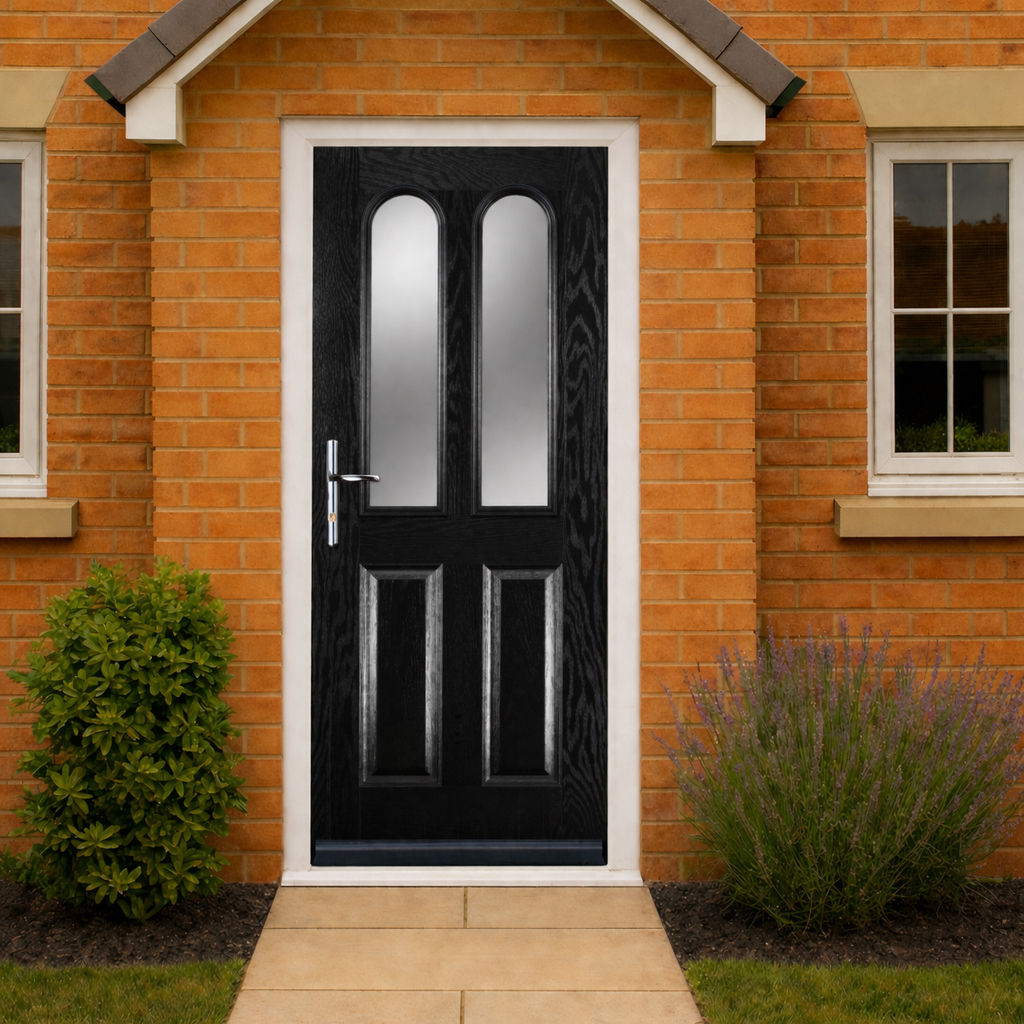 Classic Composite Door 2 - Black - Right Opening