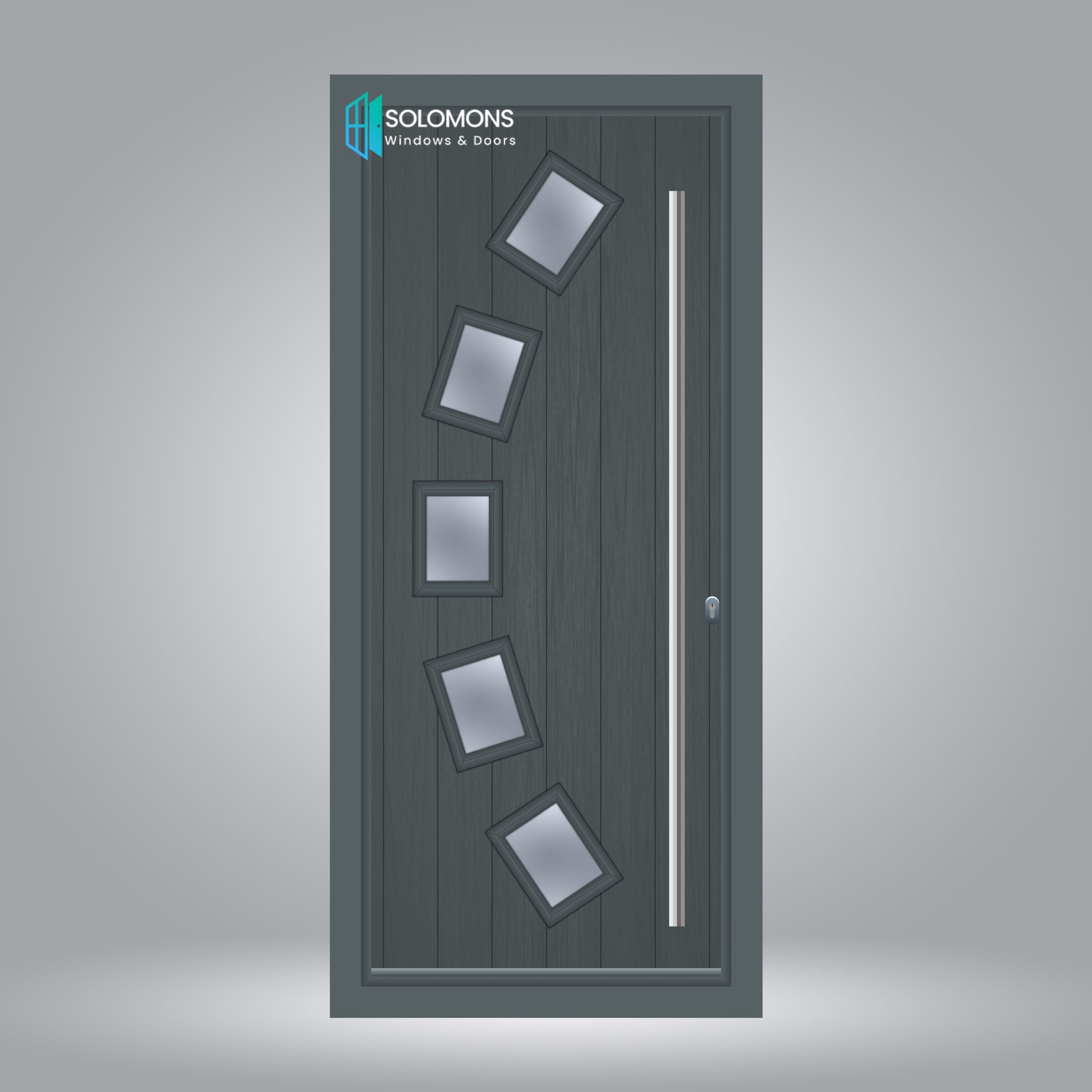 Composite Door 1 - Grey - Left Opening
