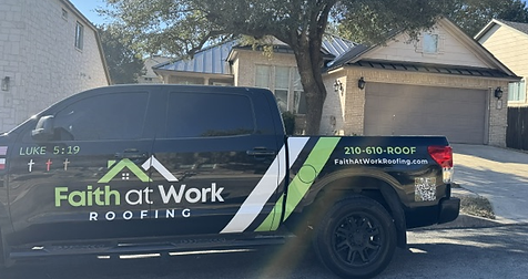 Faith at Work Roofing Truck Photo