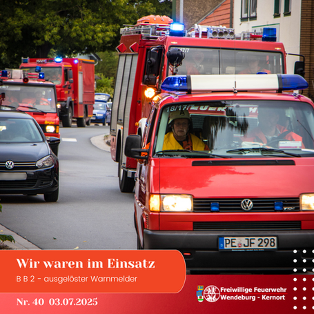 Ausgelöster Heimrauchmelder (03.07.2025)