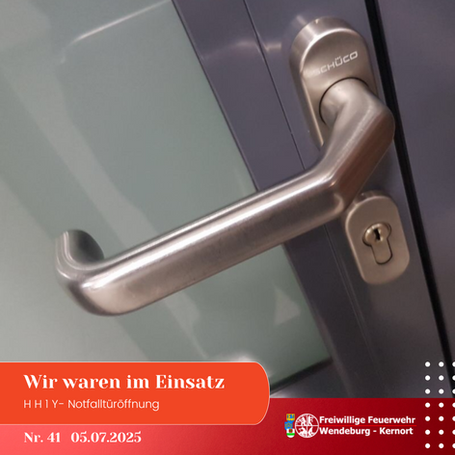 Hilflose Person hinter Tür (05.07.2025)