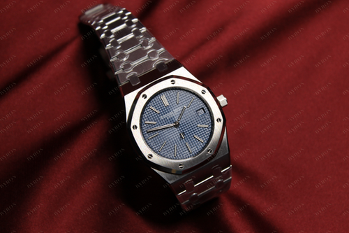 Реплика Audemars Piguet Royal Oak Jumbo 15202ST Blue Tapisserie — купить точную копию швейцарских часов | Москва | Butik Byron