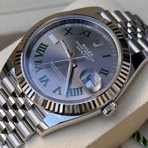 еплика Rolex Datejust 41 Wimbledon 2026 циферблат шифер зеленые римские цифры