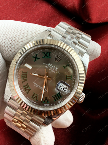 Реплика Rolex Datejust 41 126334 Rhodium Green Roman — купить точную копию швейцарских часов | Москва | Butik Byron