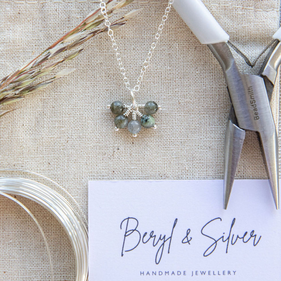 Thumbnail: Labradorite cluster necklace